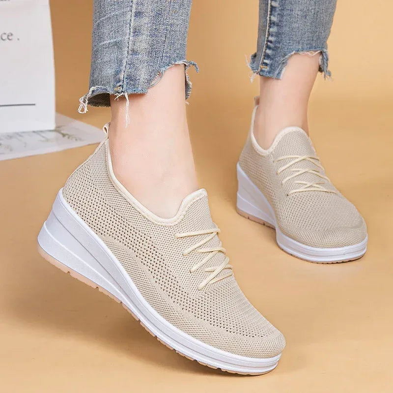 Women's Mesh Breathable Casual Platform Wedge Heels - DanaFashionstore