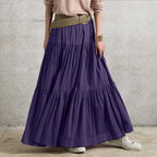 New Ladies Ruffle Casual Pleated Vintage Skirt