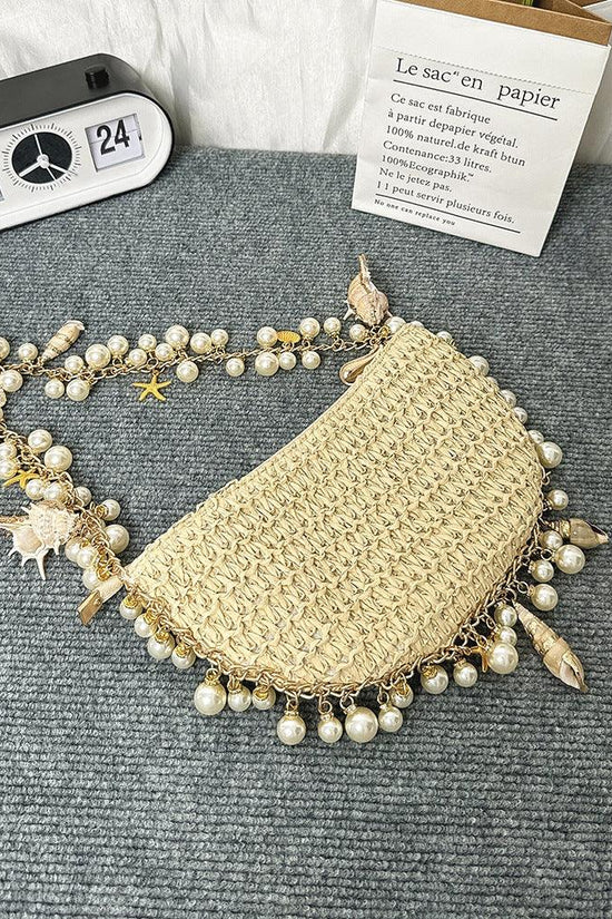Summer Seaside Holiday Pearl Conch Straw Bag - DanaFashionstore