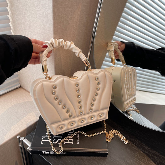 Crown Handbags High-grade Elegant Affordable Luxury Fashion Shoulder Messenger Bag - Dana Fashion