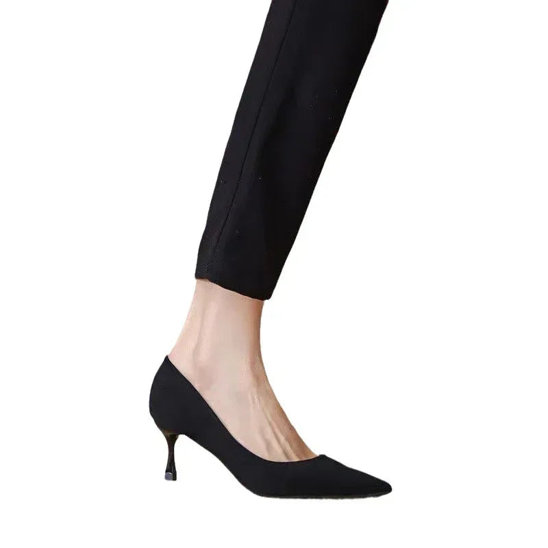 New Women's Shoes Workplace Work Shoes Black High Heels - DanaFashionstore