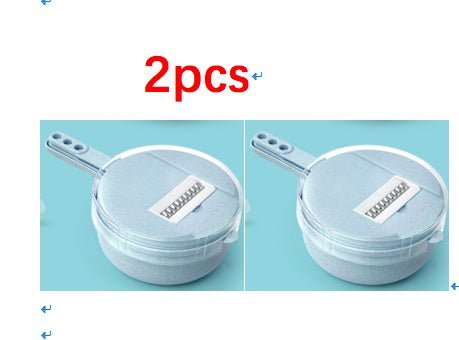 8 In 1 Mandoline Slicer Vegetable Slicer Potato Peeler Carrot Onion Grater With Strainer Vegetable Cutter Kitchen Accessories $42.99 Dana Fashion Color: Blue quantity: 2pcs Dana's Kitchen Overview: This hand-held slicer made from Food-Grade stainless stee
