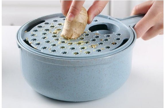 8 In 1 Mandoline Slicer Vegetable Slicer Potato Peeler Carrot Onion Grater With Strainer Vegetable Cutter Kitchen Accessories $24.27 Dana Fashion Color: Blue quantity: 1pc Dana's Kitchen Overview: This hand-held slicer made from Food-Grade stainless steel