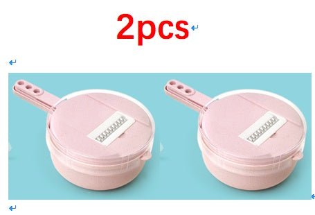 8 In 1 Mandoline Slicer Vegetable Slicer Potato Peeler Carrot Onion Grater With Strainer Vegetable Cutter Kitchen Accessories $42.99 Dana Fashion Color: Pink quantity: 2pcs Dana's Kitchen Overview: This hand-held slicer made from Food-Grade stainless stee