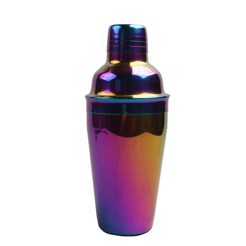 8-Piece Stainless Steel Cocktail Shaker Set, Electroplating Colorful Shaker $43.40 Dana Fashion style: 550ml Dana's Kitchen Specification: Material: Stainless steel Style: Western Color: Blue Components: 8 Number of kits: 8 sets Specification: 550ml 8-pie