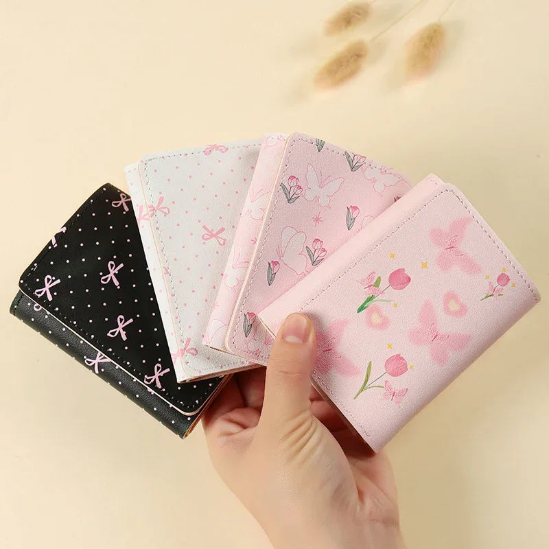 Butterfly-patterned Short Style Three-fold Wallet Multifunction - DanaFashionstore