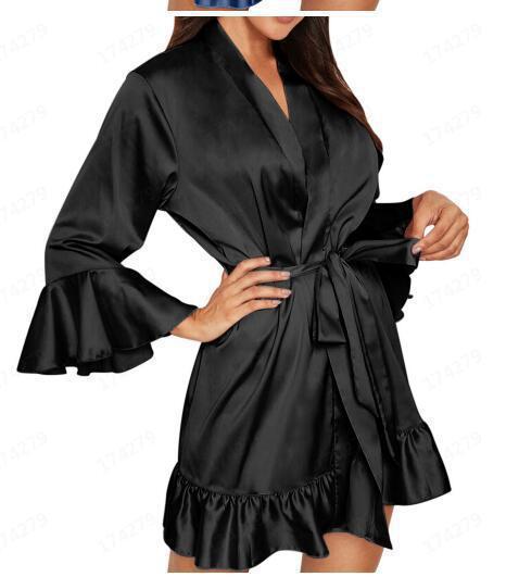 European And American Lace Up Ruffles Nightgown Women - Dana Fashion