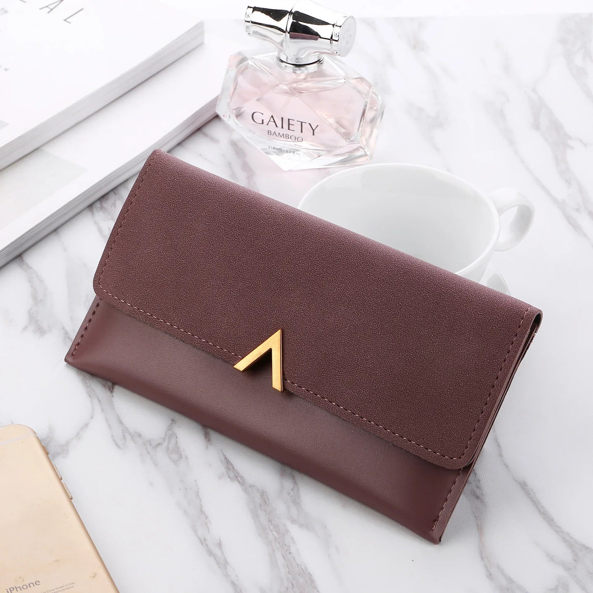 Frosted Color Matching 30 Off Long Ladies Wallet - DanaFashionstore