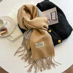 Double-sided Artificial Cashmere Scarf Women's Winter Warm Couple - DanaFashionstore