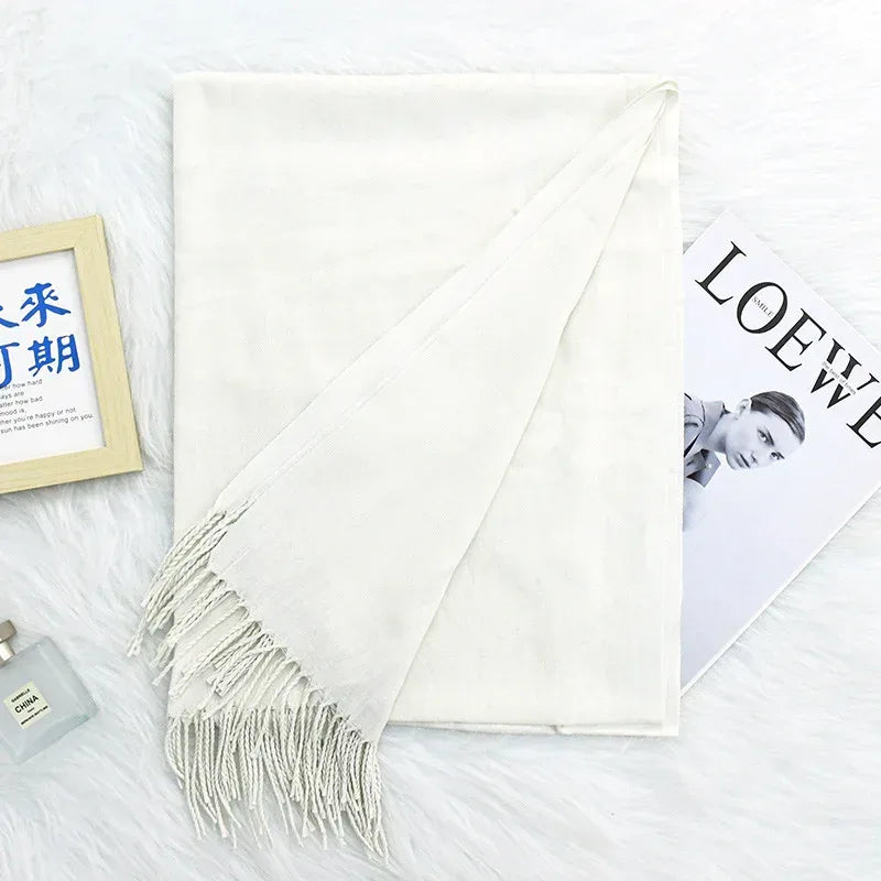 Annual Meeting Warm Cashmere Tassel Scarf - DanaFashionstore