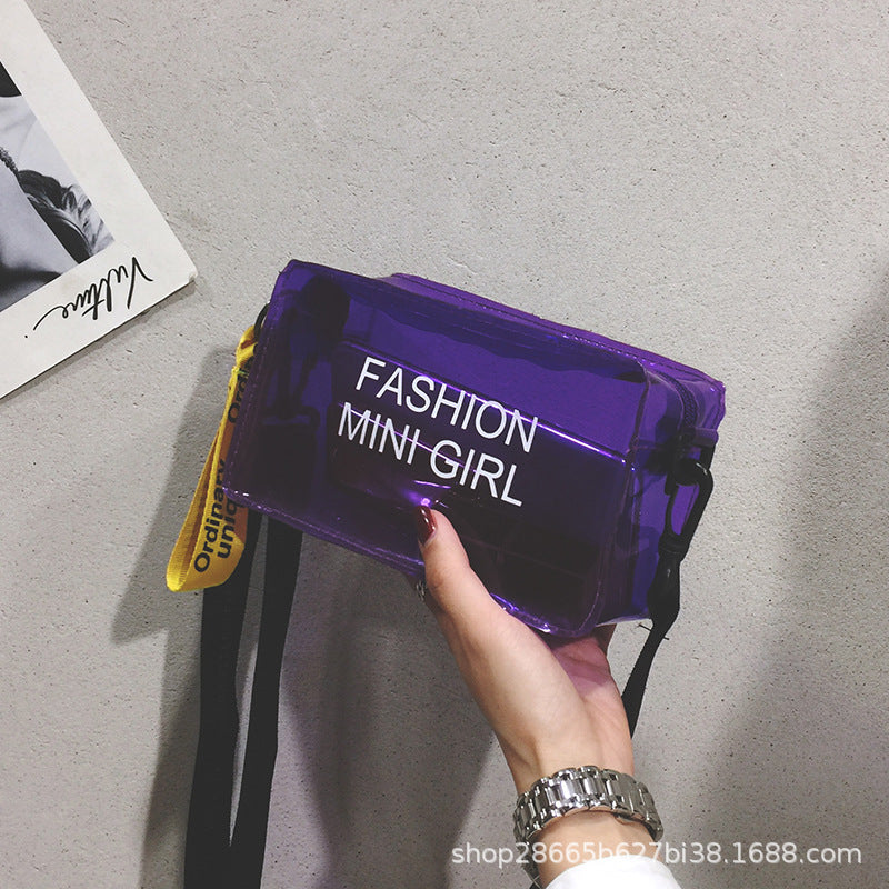 Transparent Square Fashion Trend Jelly Single Shoulder Diagonal Cross Bag - Dana Fashion