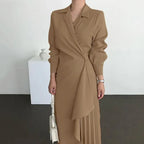 Formal Elegant Suspender Dress 2026 - Retro Long Waist Dress - DanaFashionstore