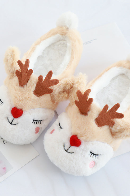 Love Elk Plush Home Warm Slippers