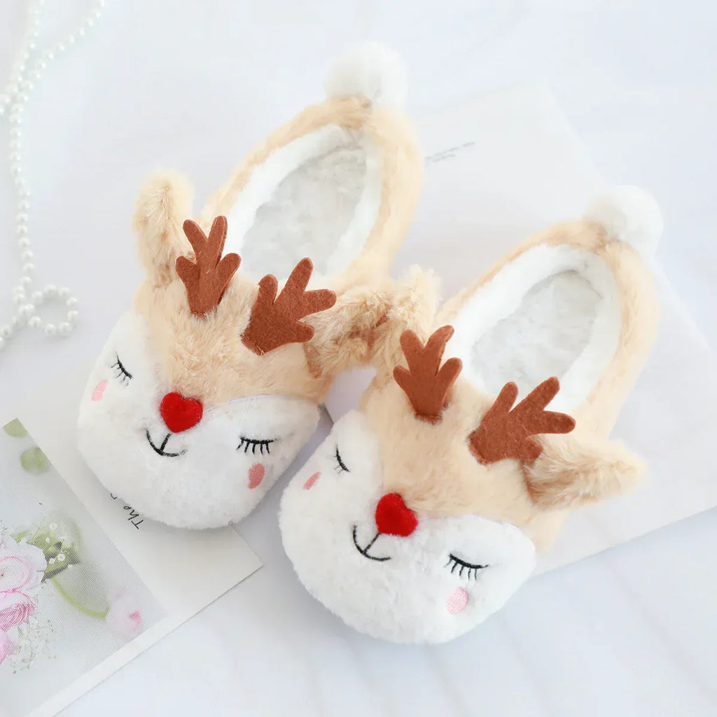 Love Elk Plush Home Warm Slippers - DanaFashionstore