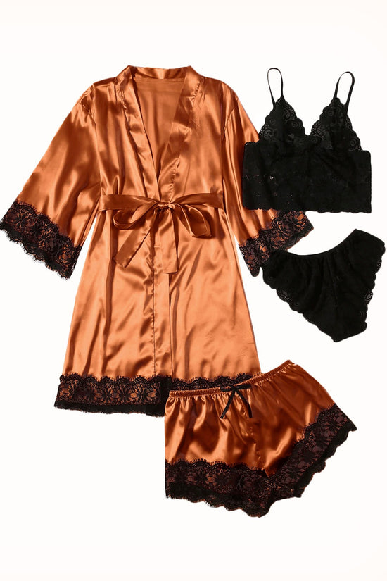Artificial Silk Plus Size European And American Nightgown - Dana Fashion
