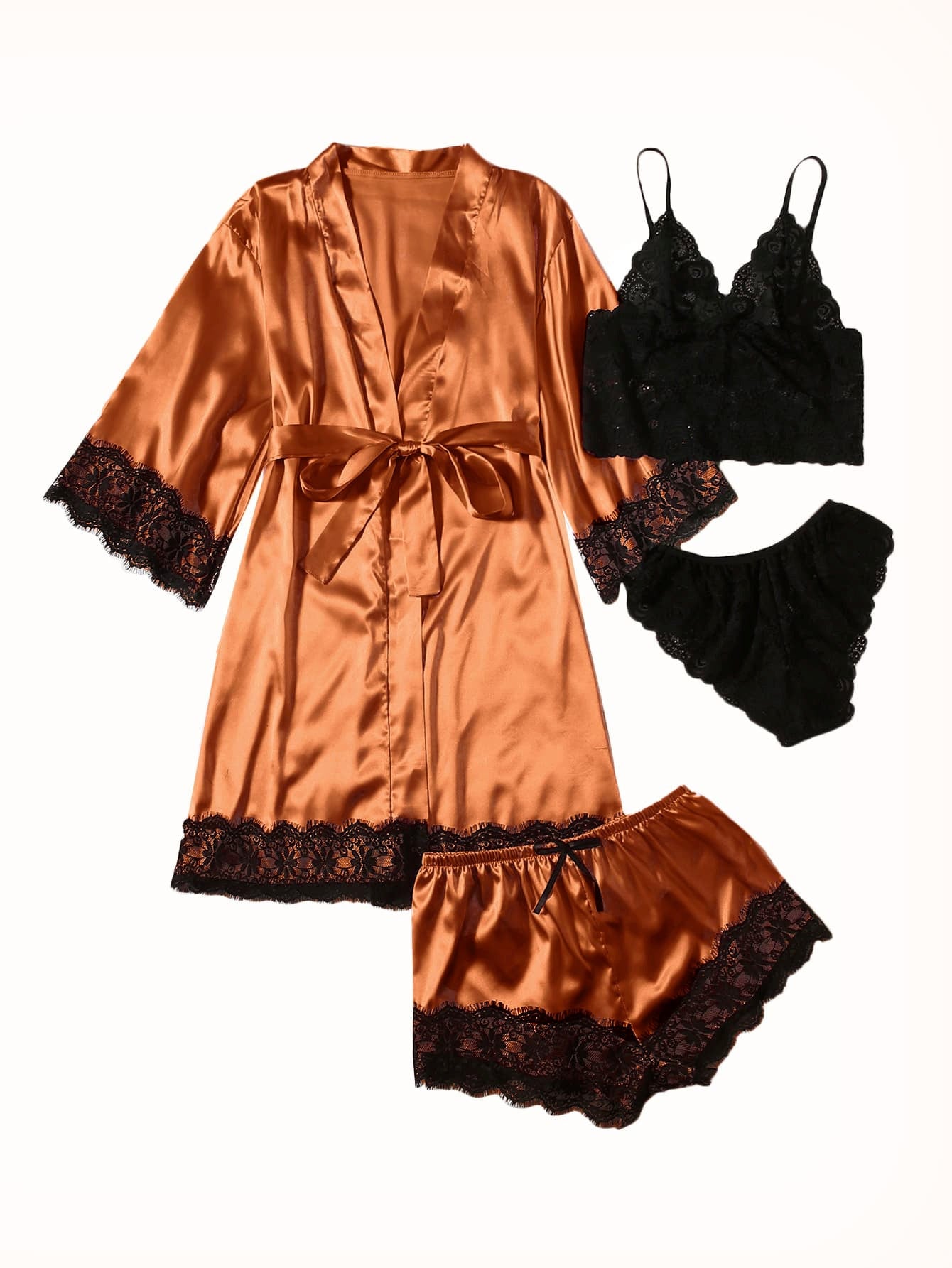 Artificial Silk Plus Size European And American Nightgown - Dana Fashion