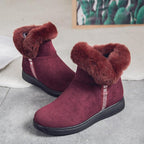 Plus Fleece Ankle Boots Thicken Middle-aged And Elderly Cotton Shoes - DanaFashionstore