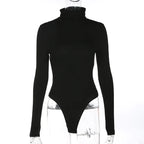 Slim-Fit High-Neck Jumpsuit 2026 - Base Layer Bodysuit - DanaFashionstore