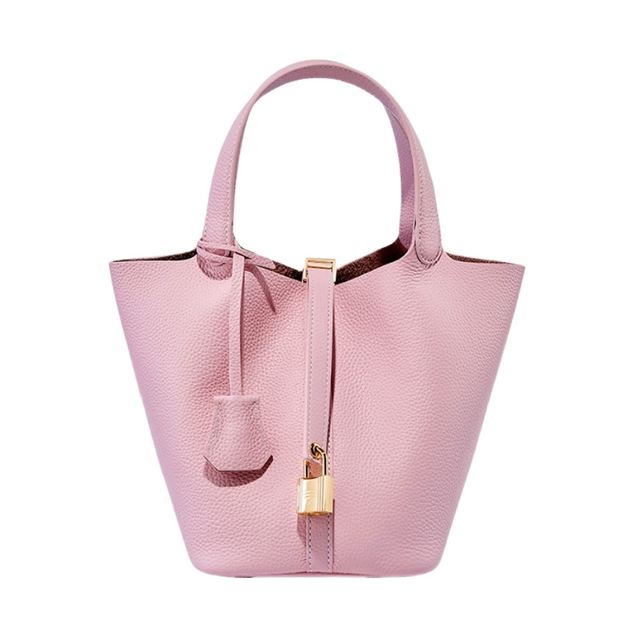 Basket Bag Palm Purple Blue Powder Yellow Ash Black White - Dana Fashion