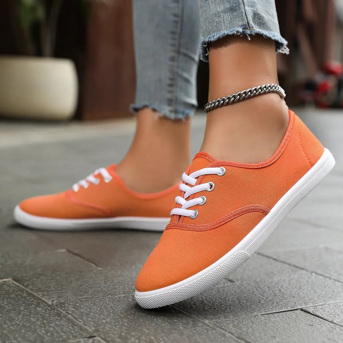 Women's Running Training Solid White Shoes - DanaFashionstore