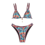 Retro 4-color Printed Women's Swimwear Bikini - DanaFashionstore