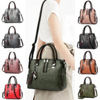 Vintage Handbag Women PU Leather Tassel Top-handle Bag Fashion Lady Tote Luxury Large Capacity Shoulder Bag - DanaFashionstore