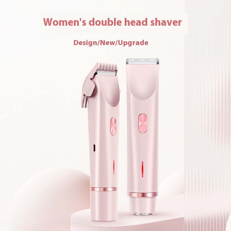 2 In 1 Hair Remover Women's Double Head Shaver Private Pubic Hair Trimmer Electric Razor Wet Dry Electric Body Hair $58.05 Dana Fashion Color: Blue set1 Power supply mode: USB Beauty Tools Overview: 1. Comfortable and Safe Shaving: Engineered for a painle