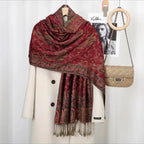 Bohemian Vintage Tassel Cashew Embroidery Ethnic Style Talma - DanaFashionstore