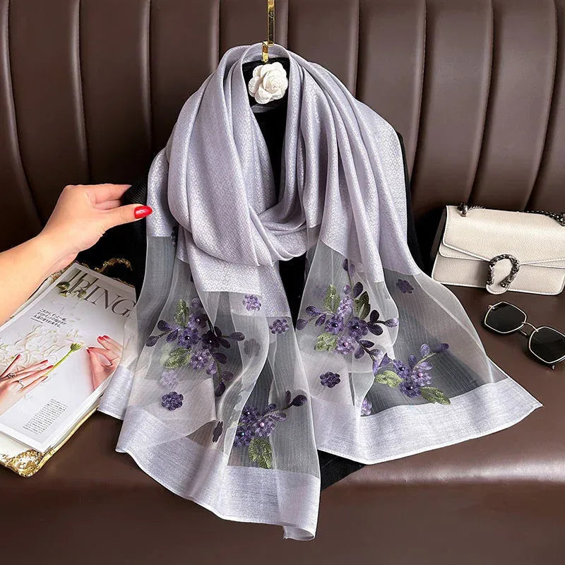 Elegant All-match Embroidered Summer Sunscreen Scarf - DanaFashionstore