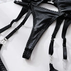 Lingerie Leather Patent Leather Seductive Set - DanaFashionstore