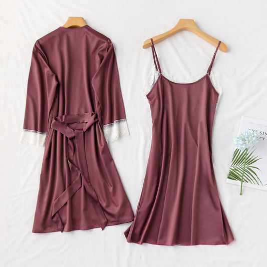 Ice silk strapless nightgown - Dana Fashion