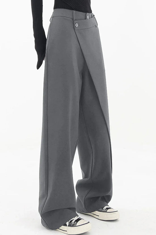 Irregular Wide-leg Pants Ins Fashion Loose Trousers Women's Clothing - DanaFashionstore