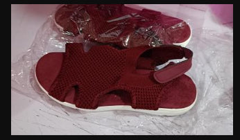 Women's Sandals Large Size Breathable Stretch Webbing Platform Sandals