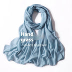 Pure Color Pearl Chiffon Scarf Headcloth Veil Chiffon Scarf - DanaFashionstore