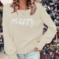 Knitted Women Crew Neck Sweater Loose Pullover Female Jumper Elegant Spring Warm Spring New Year Trendy Christmas Sweater - DanaFashionstore