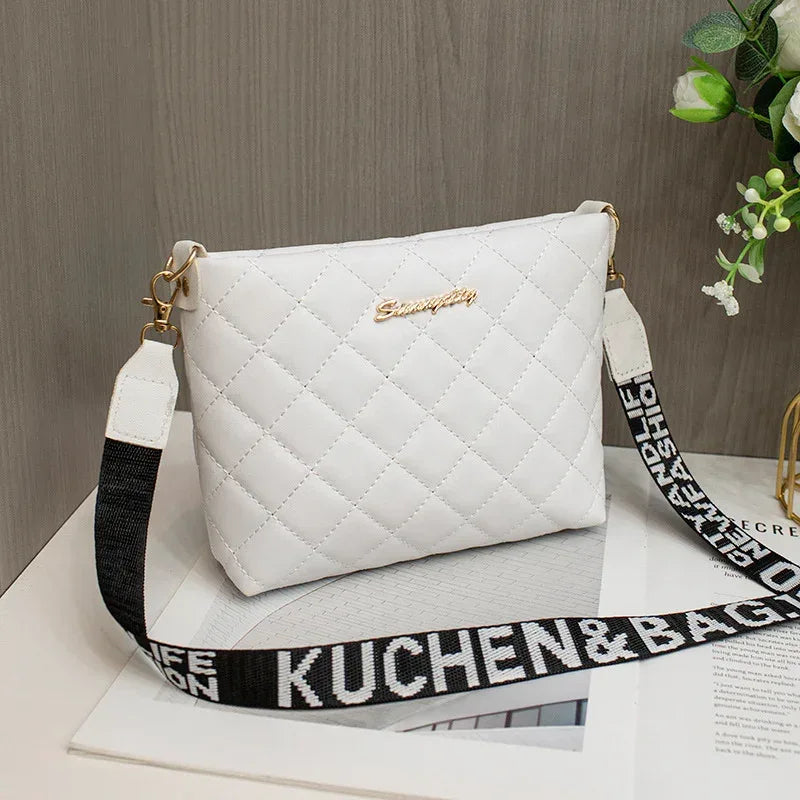 Small Messenger Bag For Women Trend Lingge Embroidery Female Shoulder Bags Fashion Chain Ladies Crossbody Purse - DanaFashionstore