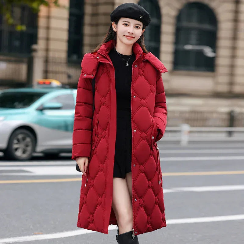 Detachable Hat Cotton-padded Coat Women's Mid-length Winter - DanaFashionstore