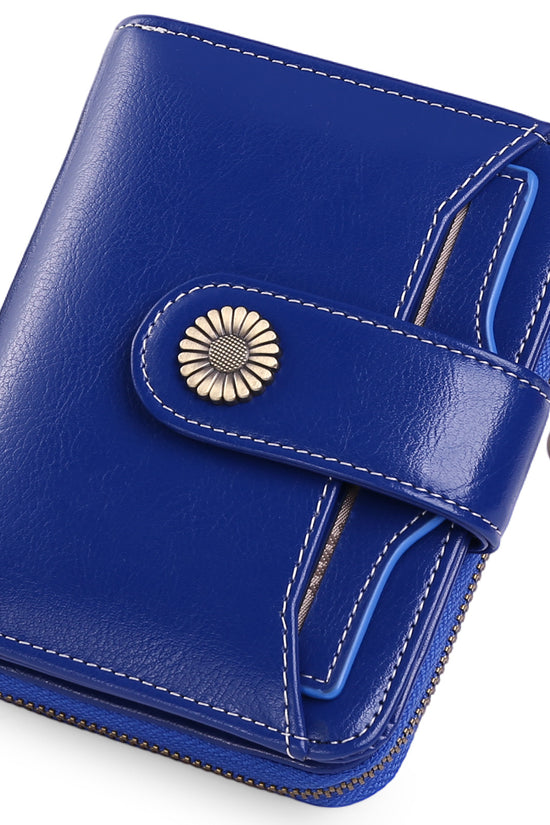 Oil Wax Genuine Leather Lady's Wallet European And American Style