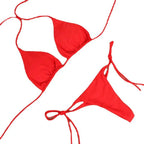 Halter Neck Tie Bikini Ladies Split Tie Swimsuit - DanaFashionstore