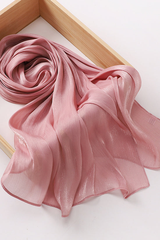 Breathable Cool Island Satin Smooth Silk Toe Scarf