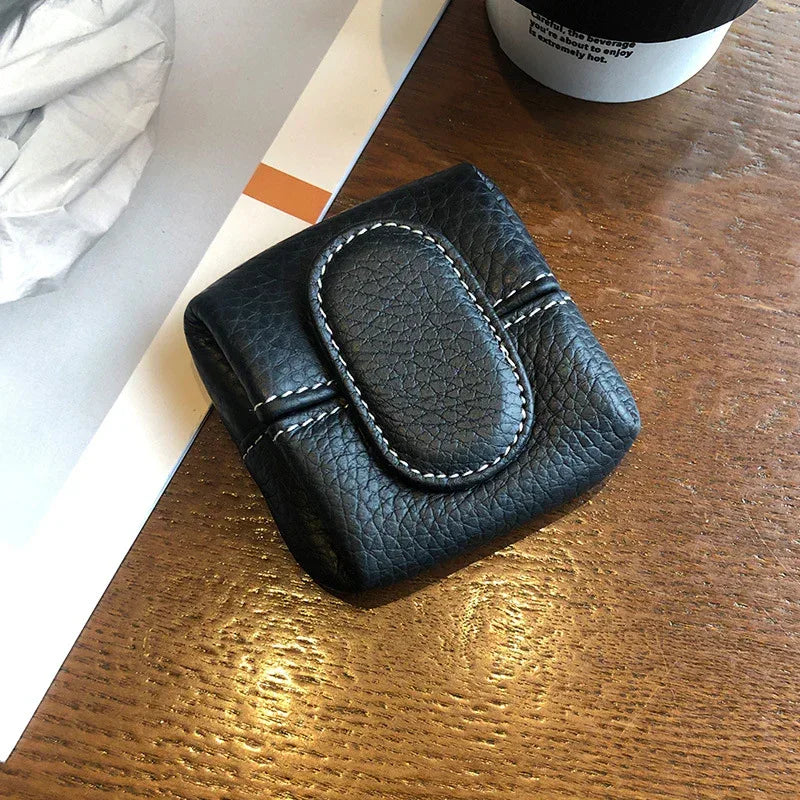 Coin Purse Women's Buckle First Layer Cowhide Coin Purse Key Case Carry Bag - DanaFashionstore