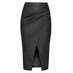 Leather Skirt Slim Fit High Waist Casual Slimming - DanaFashionstore