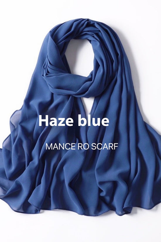 Pure Color Pearl Chiffon Scarf Headcloth Veil Chiffon Scarf