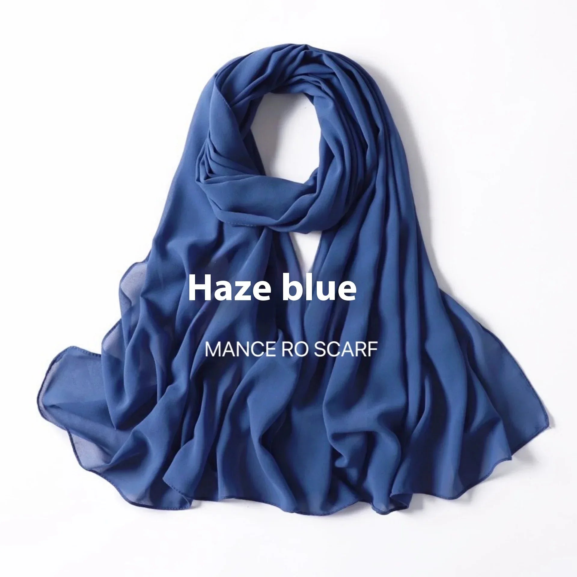 Pure Color Pearl Chiffon Scarf Headcloth Veil Chiffon Scarf - DanaFashionstore