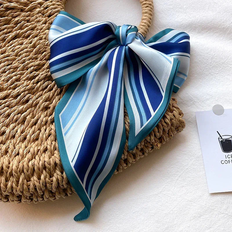 Narrow Long Strip Small Silk Scarf Women Fashion Leopard Pattern - DanaFashionstore