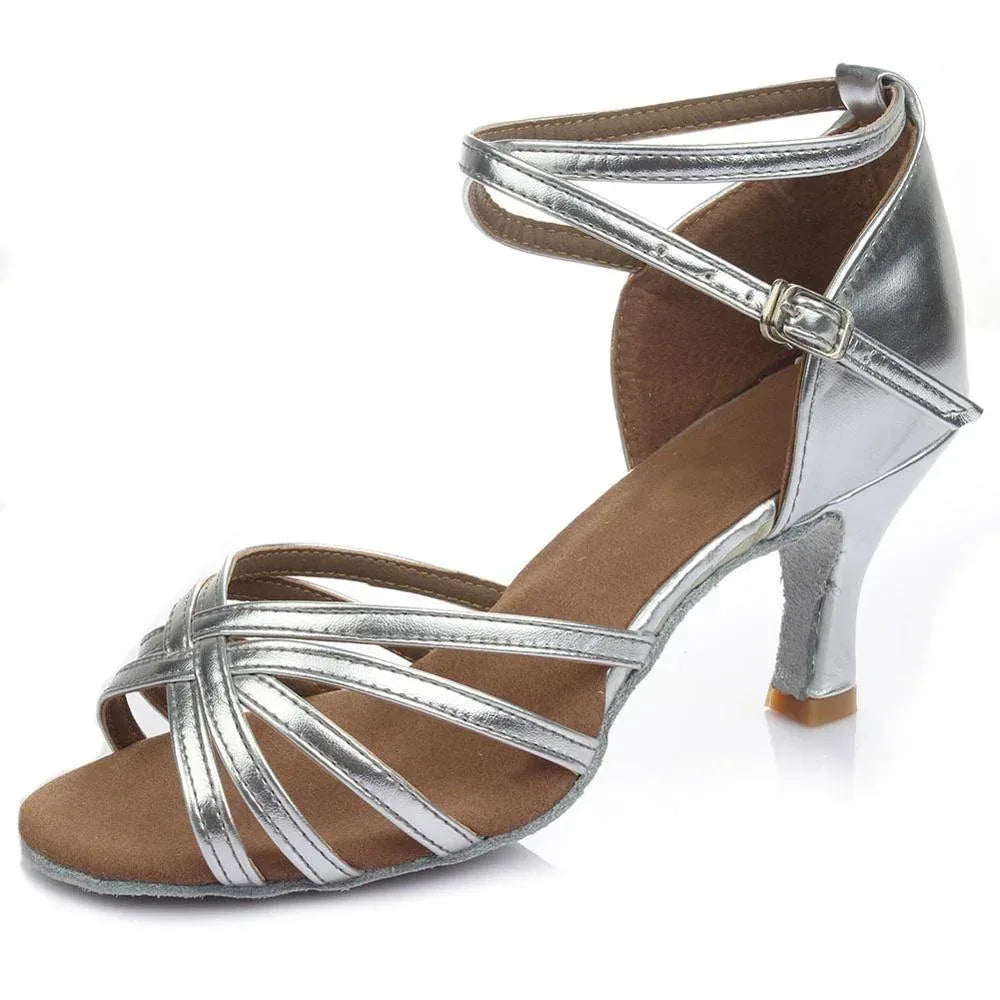 Indoor satin Latin dance shoes - DanaFashionstore