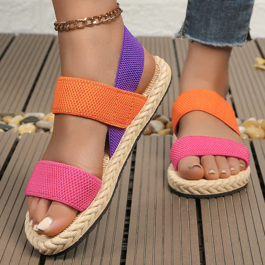 Women's Non-slip Wear-resistant Comfortable Soft Bottom Color Flat Sandals - DanaFashionstore