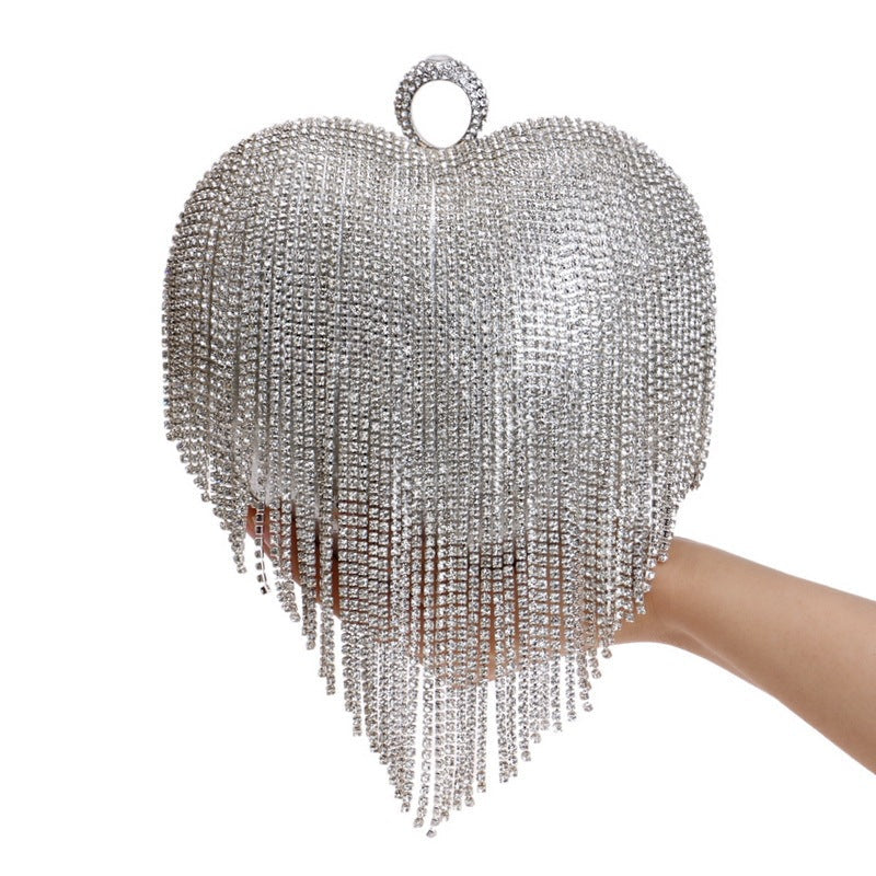 Female Pure Color All-matching Tassel Dinner Bag Dana Fashion