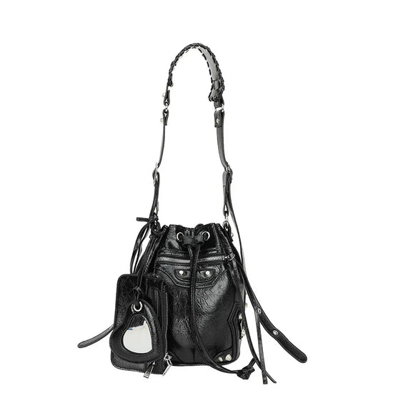 Women's Messenger Bag Heavy Industry Rivets Trendy Pull-belt Fashion - DanaFashionstore