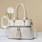 Large Capacity Soft Leather Tassel Shoulder Bag - DanaFashionstore